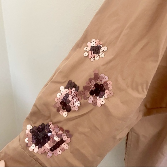 Anthropologie Maeve Bennet Sequin Button-Up Shirt - Picture 8 of 11